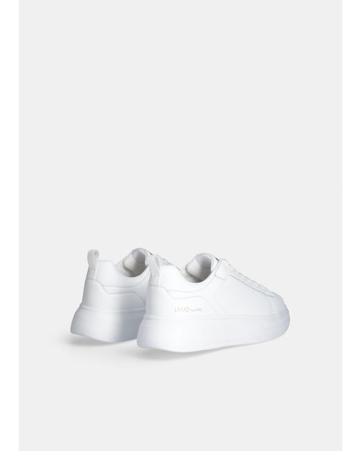 Liu Jo Liu Jo Plateau-Sneaker Aus Leder in White für Herren