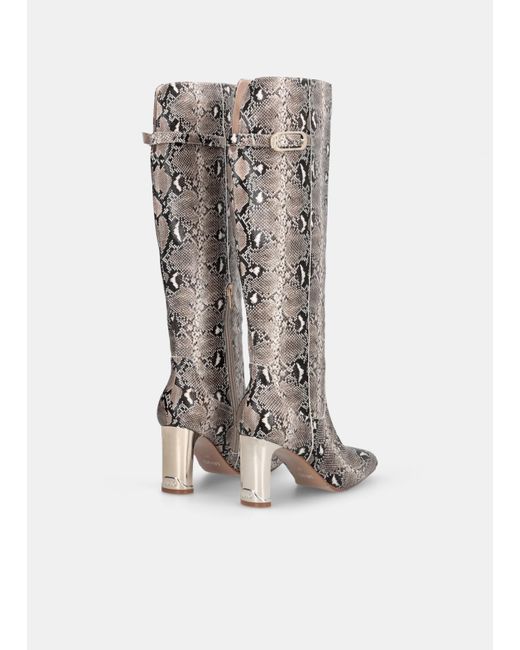 Liu Jo White Liu Jo Hoher Stiefel Mit Python-Print