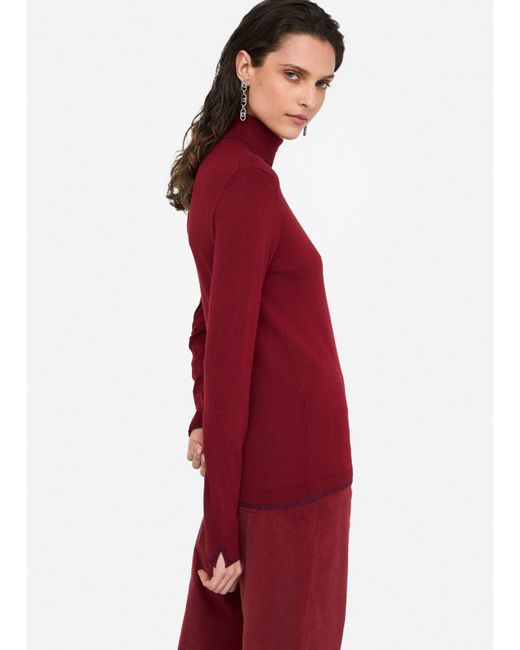 Liu Jo Pull À Col Roulé Avec Détails En Lurex Liu Jo en coloris Red
