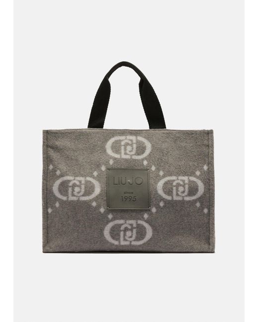 Liu Jo White Liu Jo Großer Shopper Mit Logo