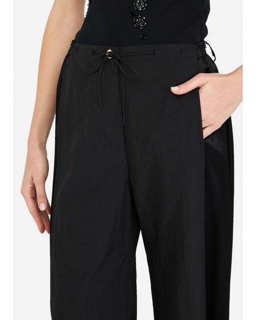 Liu Jo Black Liu Jo Jogginghose Aus Nylon Und Satin