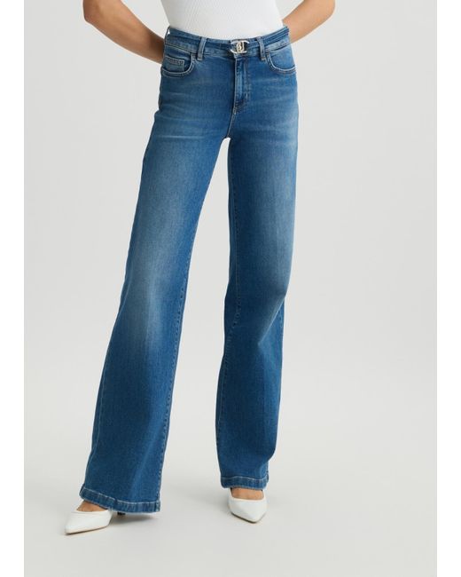 Liu Jo Jeans Flare Con Cintura di Liu Jo in Blue