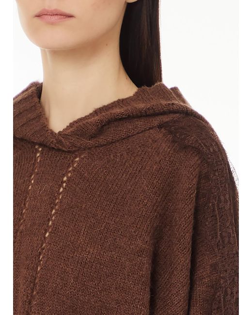 Liu Jo Pull En Laine Mélangée Avec Capuche Liu Jo en coloris Brown