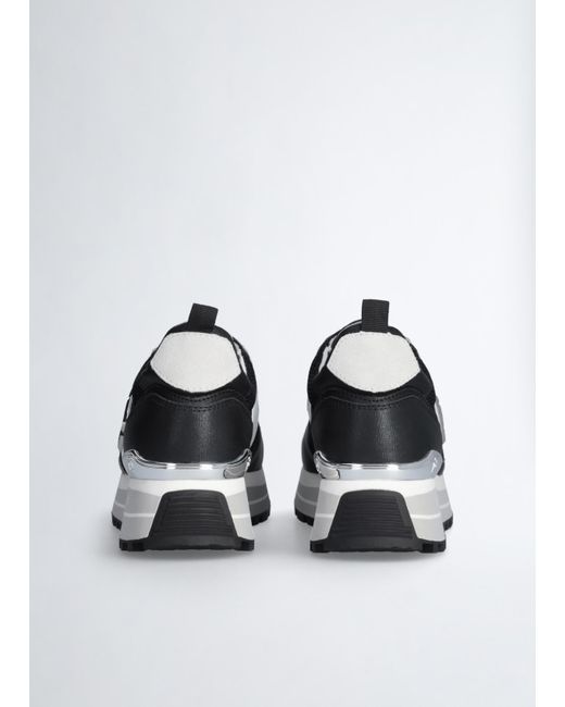 Liu Jo Sneakers Platform In Pelle E Mesh di Liu Jo in Blue