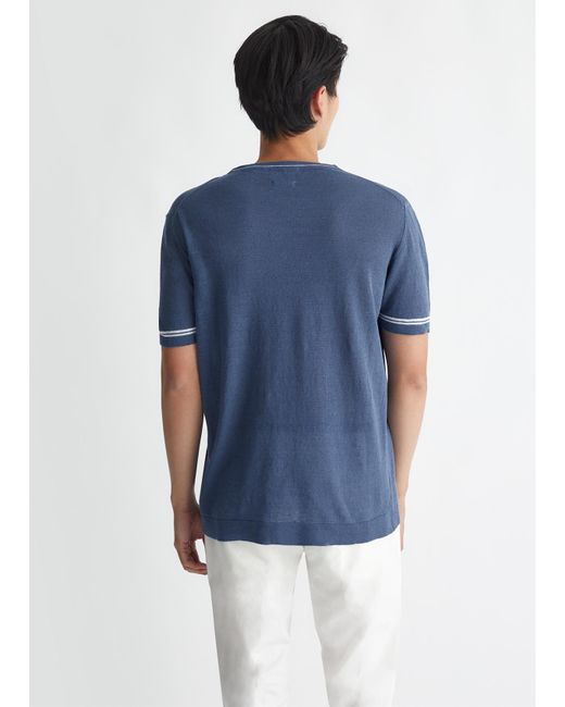 Liu Jo Tee-shirt En Lin Et Coton Liu Jo pour homme en coloris Blue