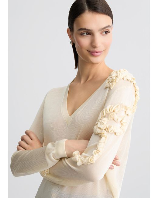 Liu Jo Maglia Bianca Con Rouches di Liu Jo in White