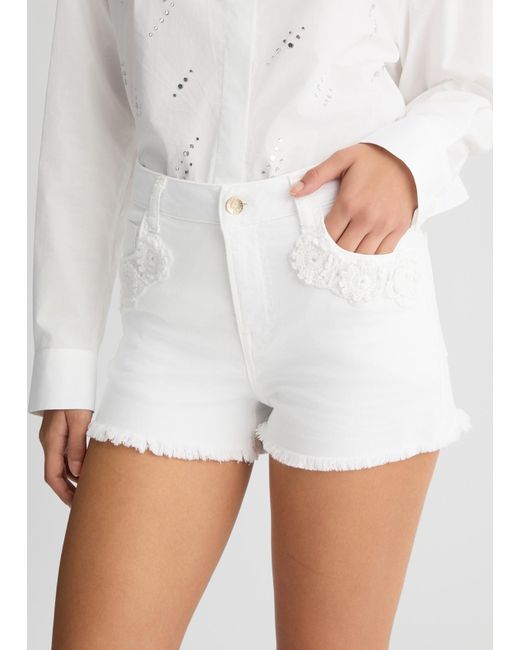 Liu Jo Short A Vita Alta di Liu Jo in White