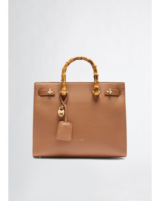 Liu Jo Borsa Con ici Effetto Bamboo di Liu Jo in Brown