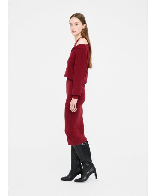 Liu Jo Robe En Maille Avec Broderies Bijoux Liu Jo en coloris Red