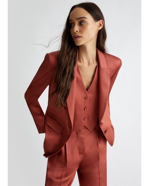 Liu Jo Blazer De Tailleur En Satin Liu Jo en coloris Red