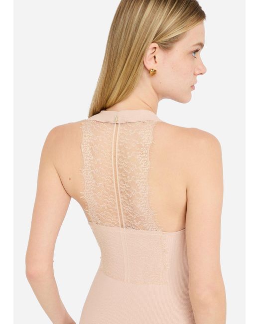 Liu Jo Robe Longue En Maille Liu Jo en coloris White