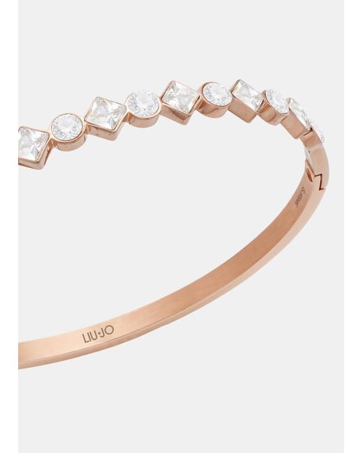Liu Jo Bracelet Jonc Avec Pierres En Verre Liu Jo en coloris Black