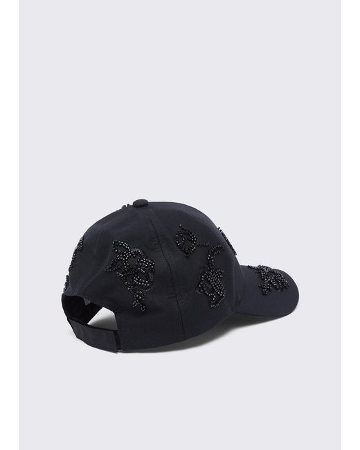 Liu Jo Black Bestickte Baseballkappe