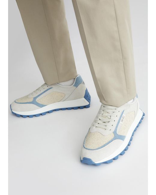 Liu Jo Sneakers Avec Détail Denim Liu Jo pour homme en coloris White