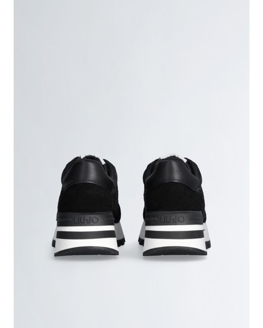 Liu Jo Sneakers Nere Con Logo Strass di Liu Jo in Blue