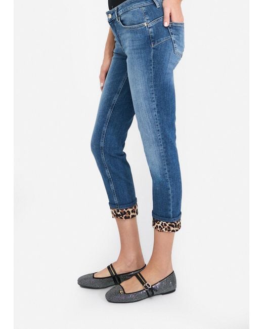 Liu Jo Jeans Skinny Con Risvolto di Liu Jo in Blue