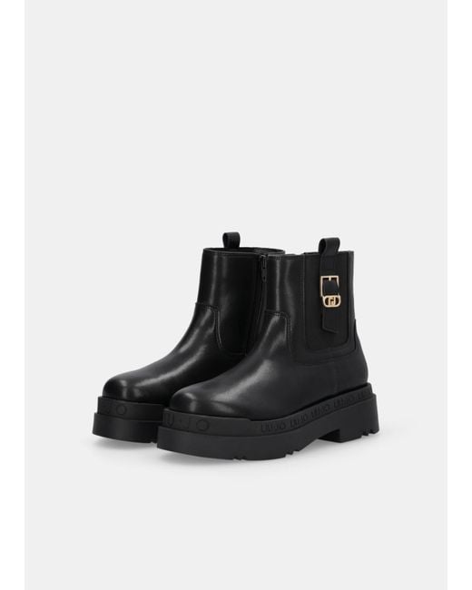 Liu Jo Bottines À Plateforme En Cuir Liu Jo en coloris Black