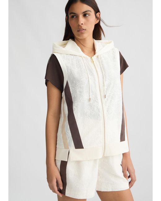 Liu Jo Gilet In Cotone Con Ricami di Liu Jo in White
