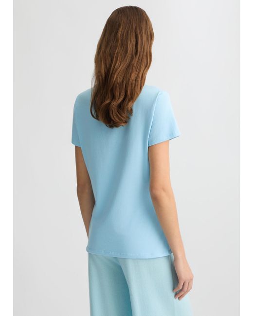 Liu Jo T-shirt Con Logo E Strass di Liu Jo in Blue