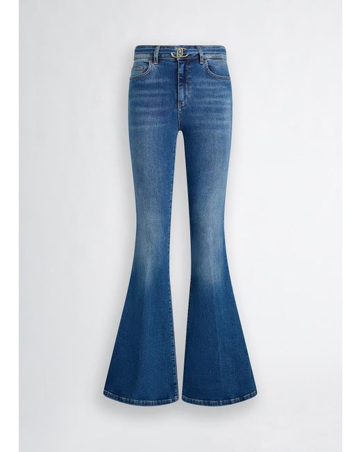Liu Jo Jeans Bootcut Con Cintura di Liu Jo in Blue