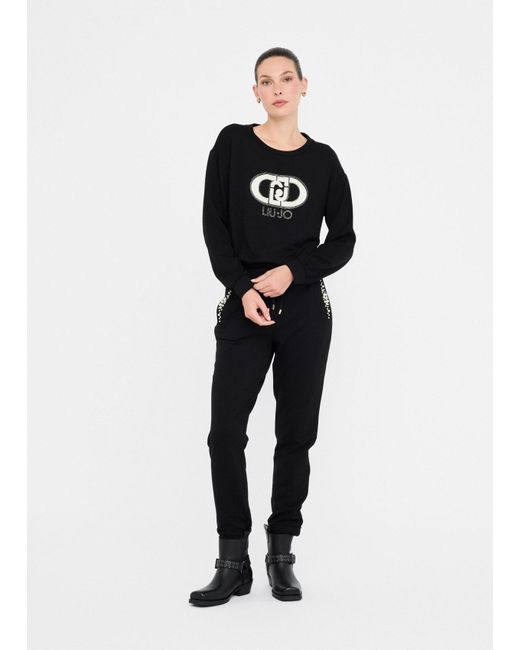 Liu Jo Sweat Avec Perles Liu Jo en coloris Black