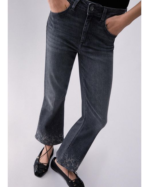 Vaqueros Bootcut Con Strass Liu Jo de color Blue