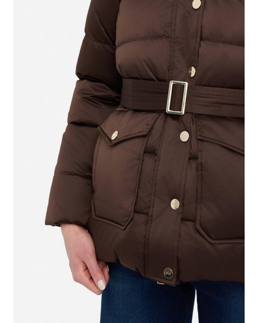 Liu Jo Brown Liu Jo Daunenjacke Mit Kapuze