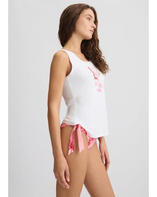 Liu Jo Top Con Logo E Strass di Liu Jo in White