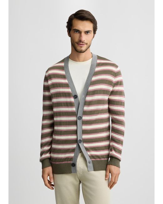 Liu Jo Cardigan A Righe In Lana di Liu Jo in Natural da Uomo