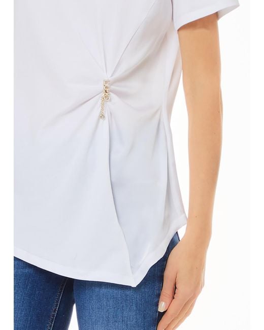 Liu Jo T-shirt Con Arriccio di Liu Jo in White