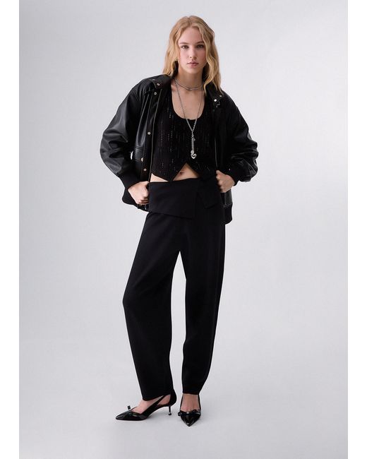 Chaleco Con Strass Liu Jo de color Black