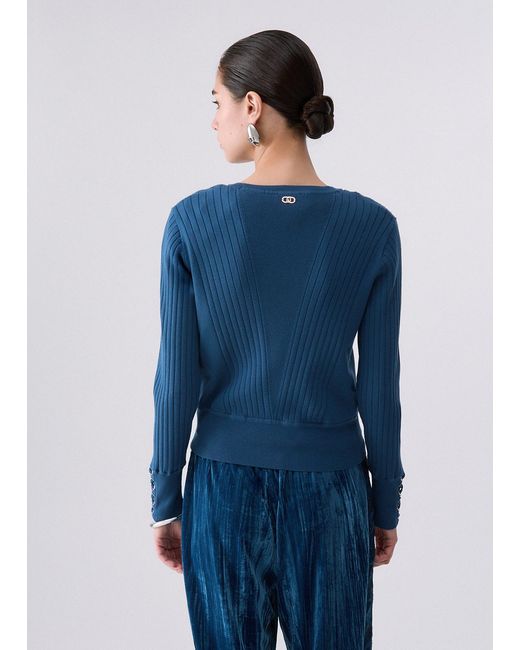Pull Avec Lacets Liu Jo en coloris Blue