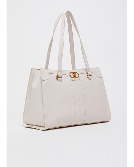 Liu Jo Shopper Format Moyen Avec Logo Liu Jo en coloris White