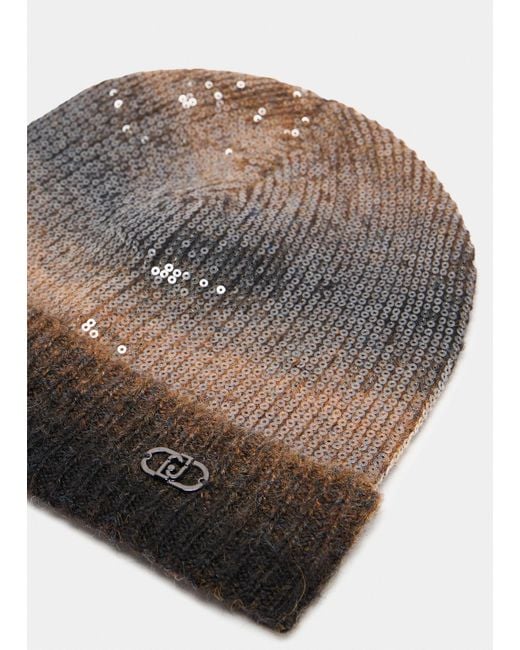 Liu Jo Bonnet En Laine Mélangée Dégradée Liu Jo en coloris Brown