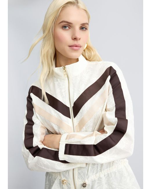 Liu Jo White Liu Jo Jacke Aus Baumwolle Mit Stickereien