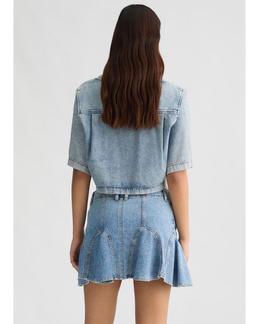 Liu Jo Camicia Cropped In Denim di Liu Jo in Blue