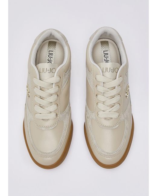 Liu Jo White Sneakers Mit Python-Effekt