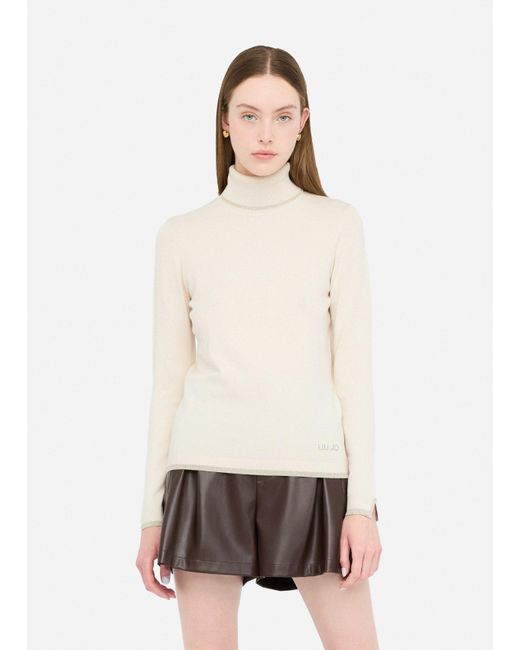 Liu Jo Natural Liu Jo Rollkragenpullover Mit Details Aus Lurex