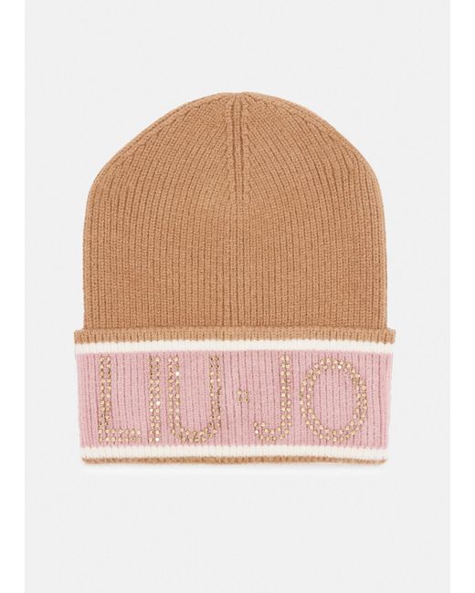 Liu Jo Natural Liu Jo Mütze Mit Logo Aus Lurex