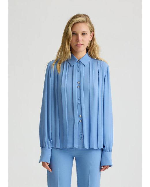 Liu Jo Chemise En Georgette Avec Plis Liu Jo en coloris Blue