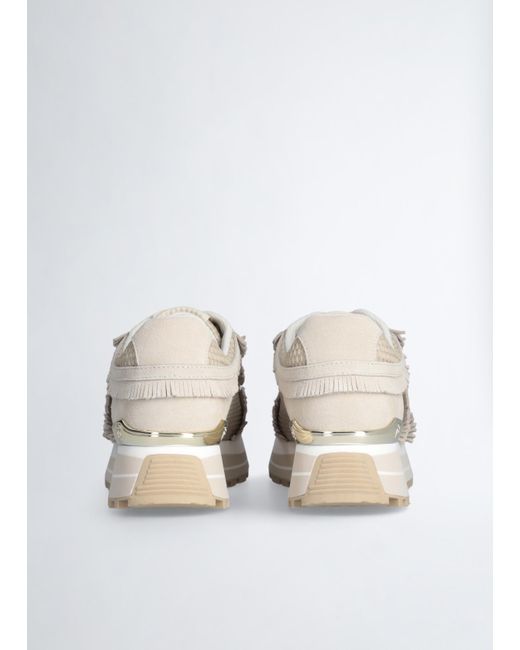 Liu Jo Sneakers Platform Con Frange di Liu Jo in Natural