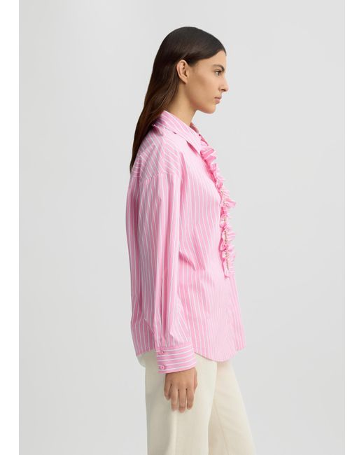 Liu Jo Camicia Con Rouches Rosa A Righe di Liu Jo in Pink