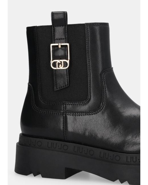 Liu Jo Bottines À Plateforme En Cuir Liu Jo en coloris Black