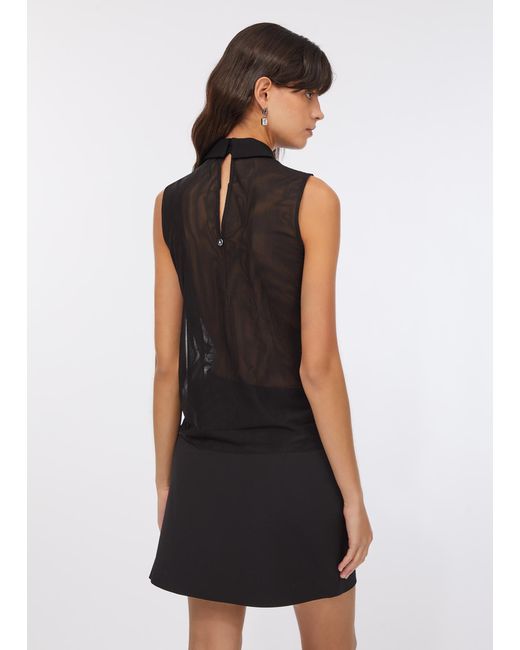Liu Jo Top En Tulle Avec Strass Liu Jo en coloris Black