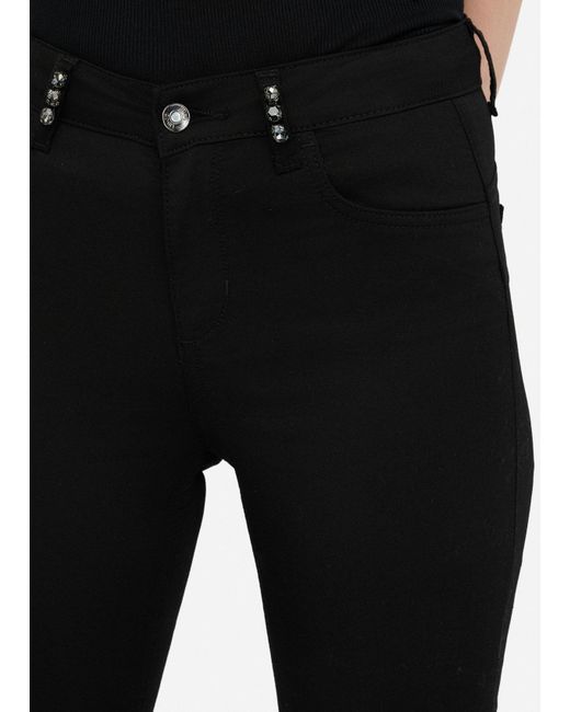 Liu Jo Black Liu Jo Skinny-Hose Mit Schmucksteinen