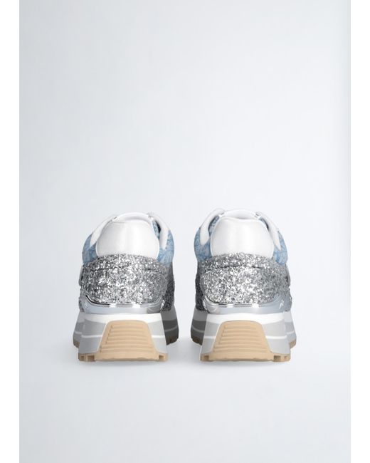 Liu Jo Sneakers In Glitter E Monogram di Liu Jo in Blue