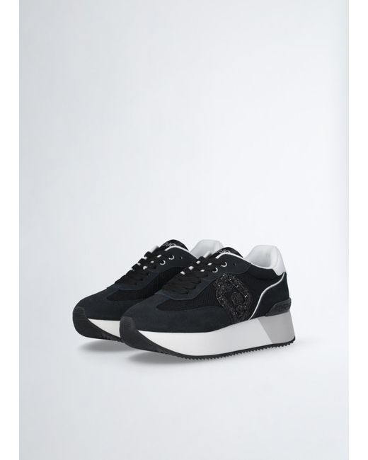 Liu Jo Sneakers Con Logo Glitter di Liu Jo in White