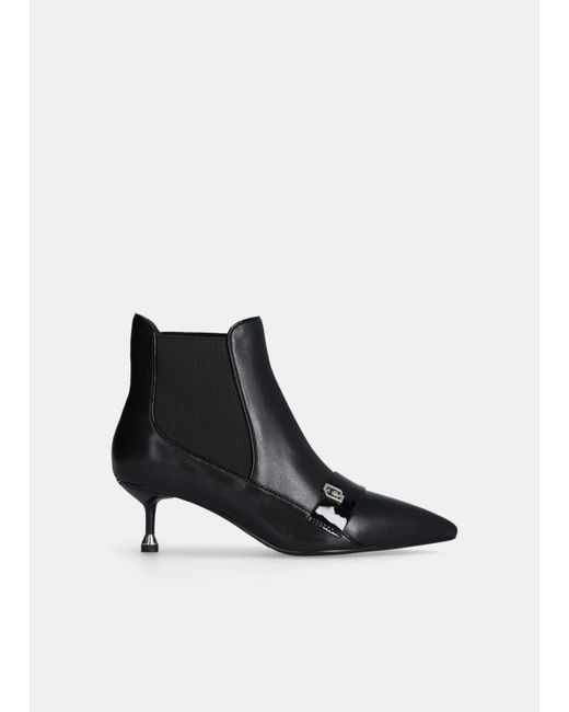 Liu Jo Bottines En Cuir À Talon Bas Liu Jo en coloris Black