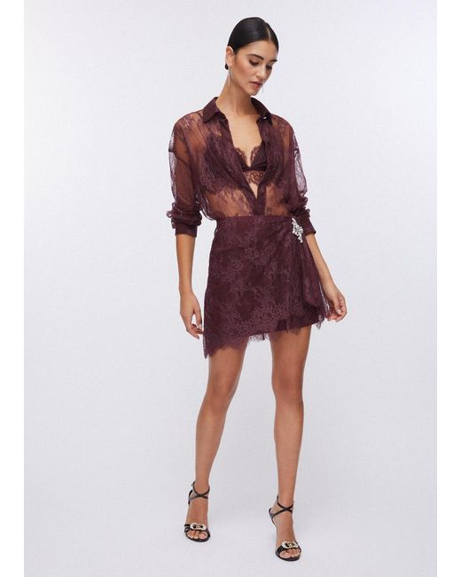 Liu Jo Minijupe En Dentelle Chantilly Liu Jo en coloris Red