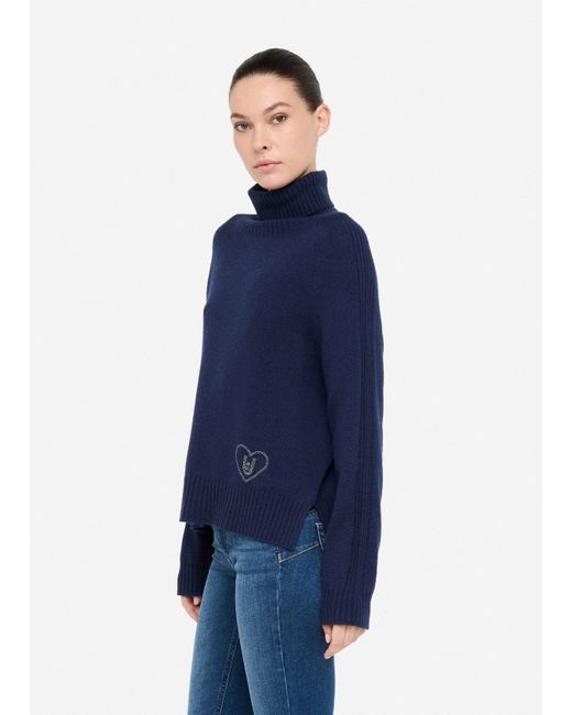 Liu Jo Pull À Col Roulé En Laine Et Cachemire Liu Jo en coloris Blue